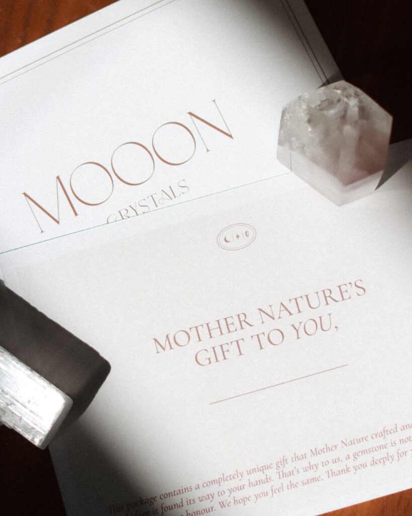 portfolio branding project mooon crystals
