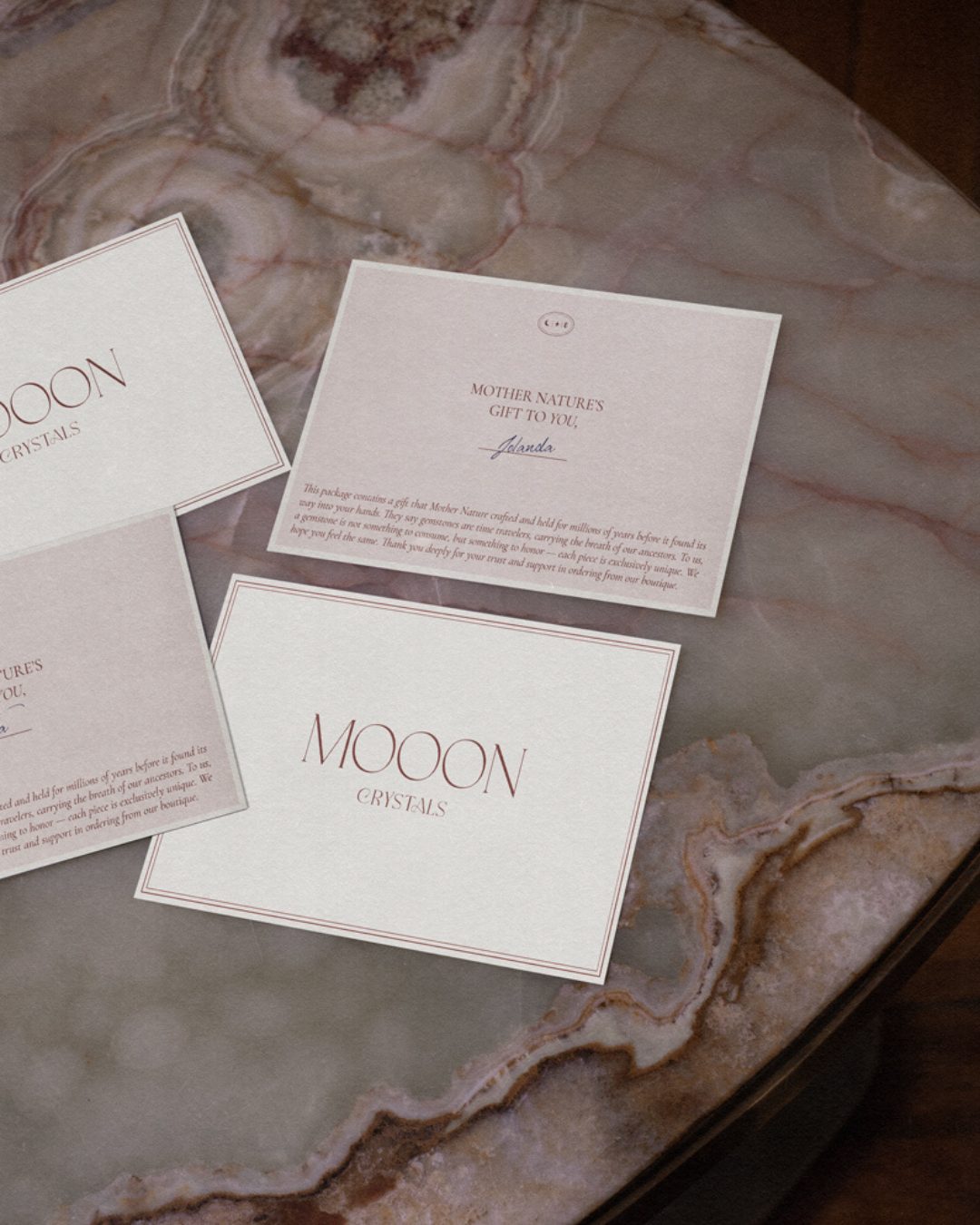 portfolio branding project mooon crystals